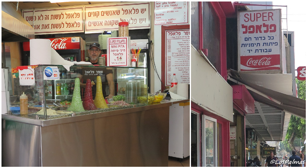Comida tradicional callejera en Allenby st. SUPER Tel Aviv