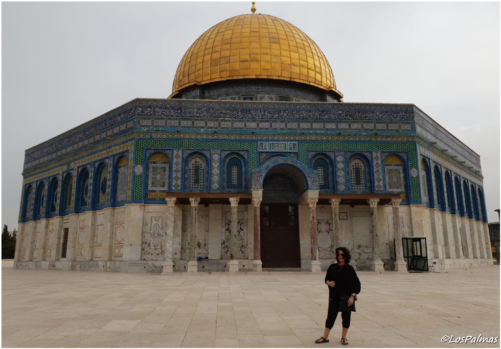 jerusalen - jerusalem - gerusalemme mezquita cúpula de la roca - roccia - dorada