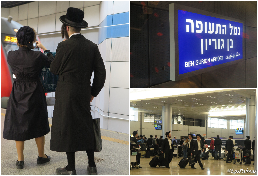 aeropuerto de tel aviv. judíos ortodoxos