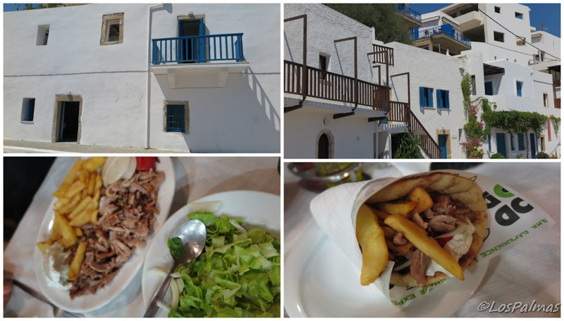 Creta - Crete Makrigialos Makris souvlaki y gyros comer eating mangiare