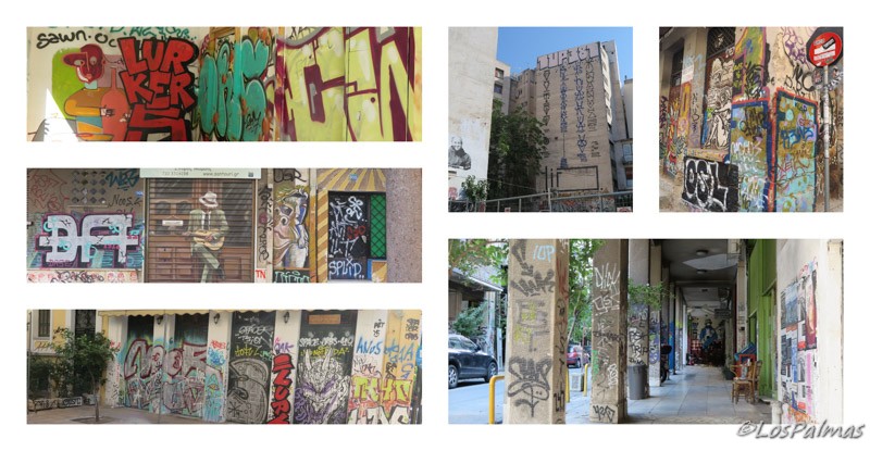 Grafitis en el barrio de Exarchia en Atenas - Atene - Athens
